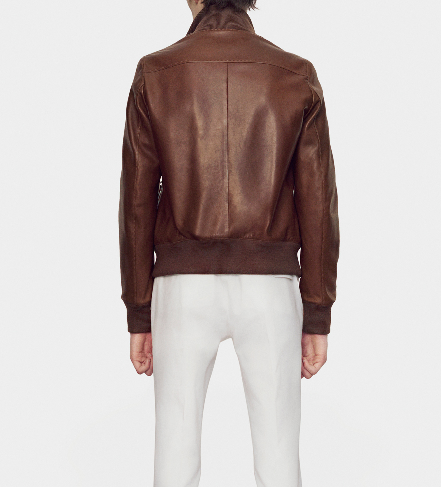 gucci leather jacket brown
