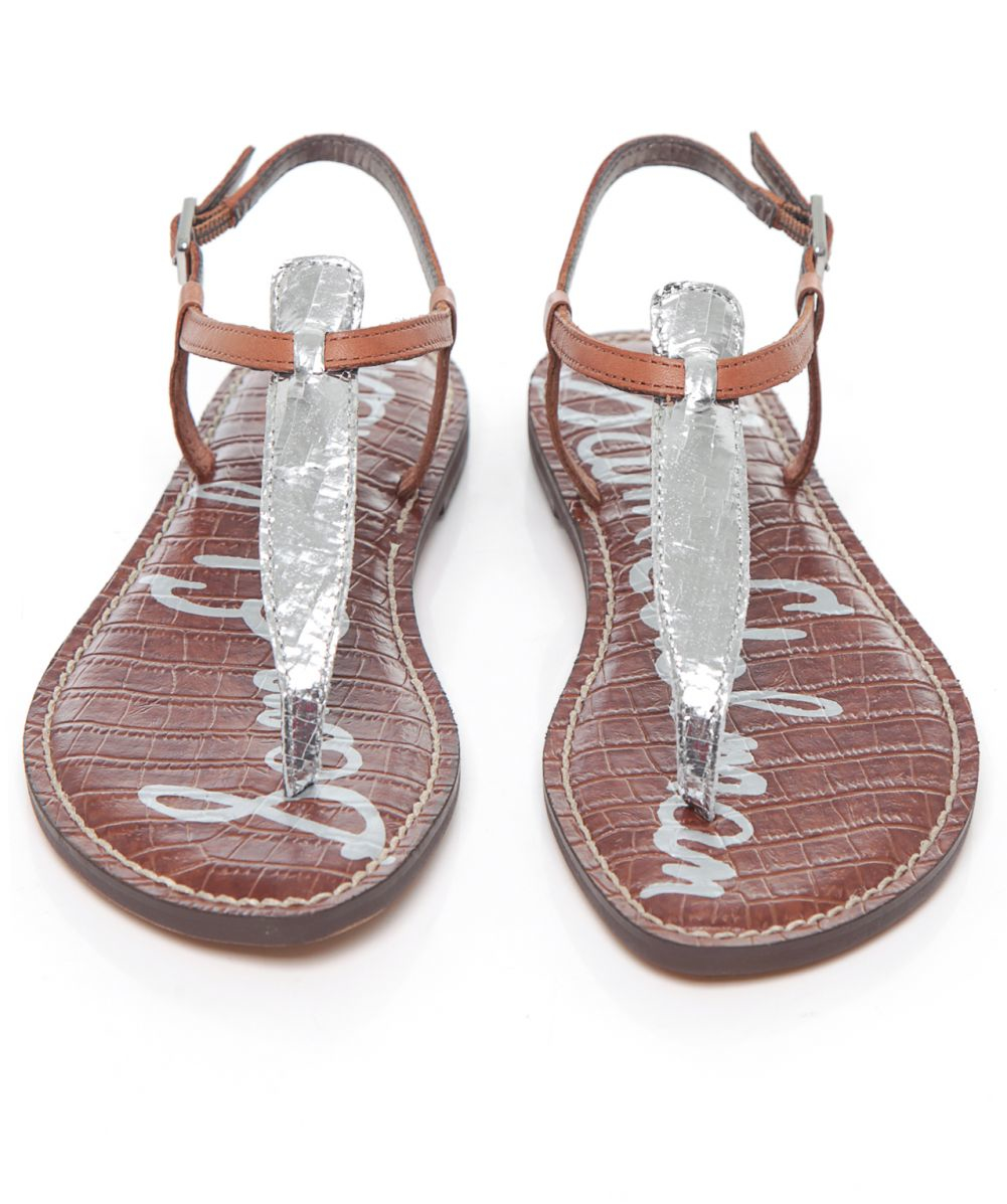 sam edelman silver flip flops