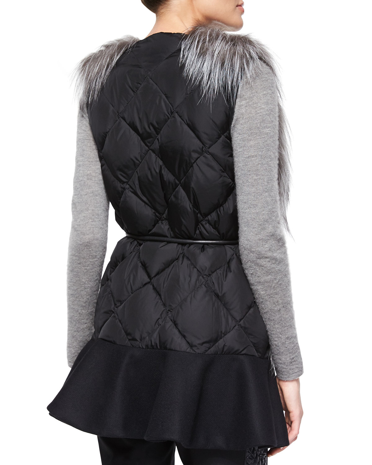 moncler fur vest