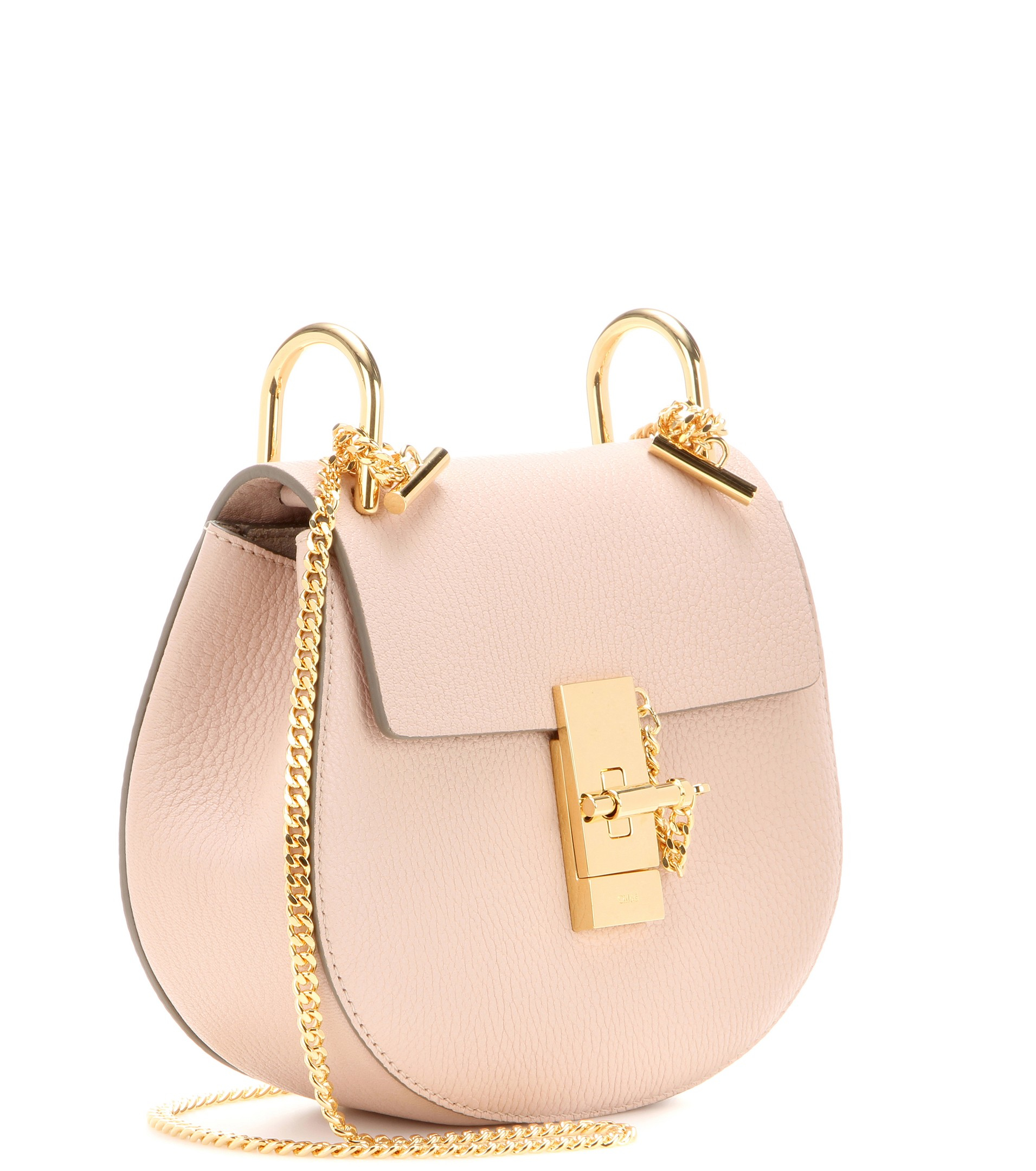 Chlo¨¦ Drew Mini Leather Shoulder Bag in Pink (Cement Pink) | Lyst Chlo¨¦ Drew Mini Leather Shoulder Bag in Pink (Cement Pink) | Lyst