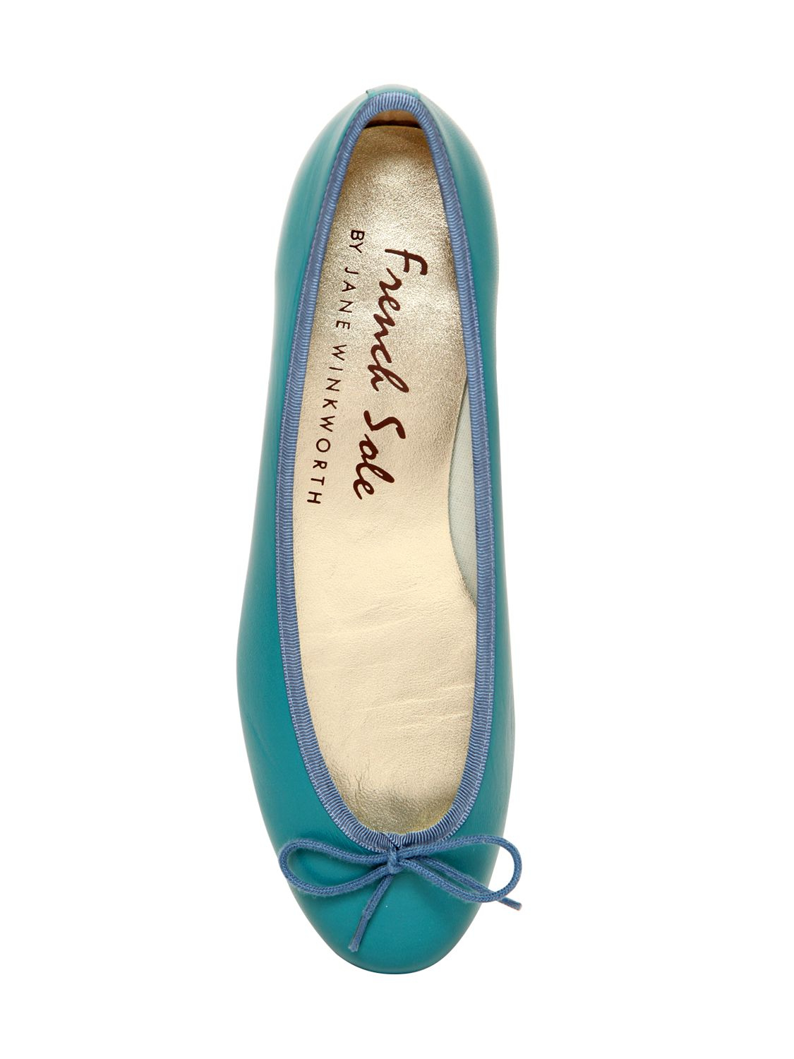 French Sole 10Mm Henrietta Leather Ballerina in Turquoise (Blue) - Lyst