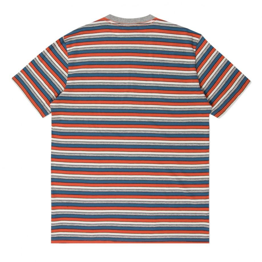 Lyst - Paul Smith Orange And Blue Stripe Pocket T-Shirt in Blue for Men