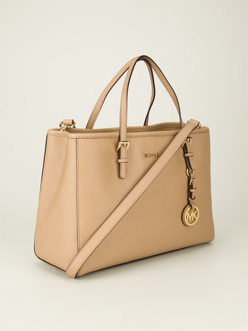 Lyst - Michael Michael Kors &#39;jet Set East West&#39; Tote in Natural