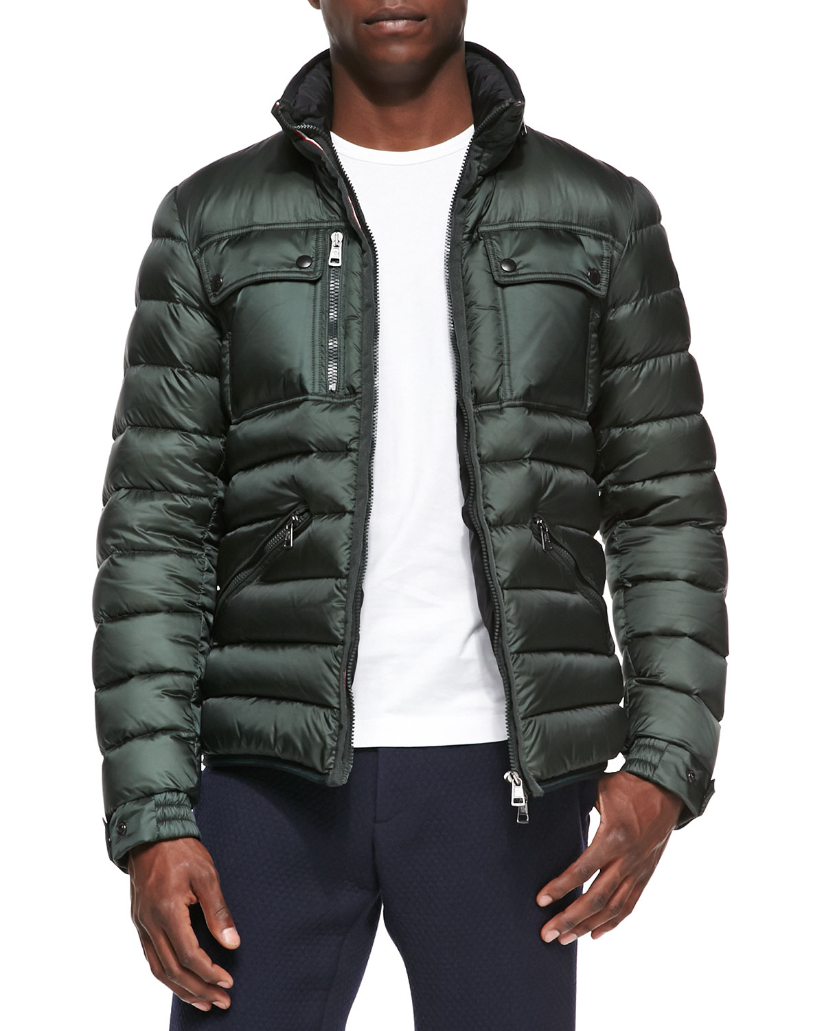Moncler Norbert Quilted Puffer Jacket in Green for Men | Lyst