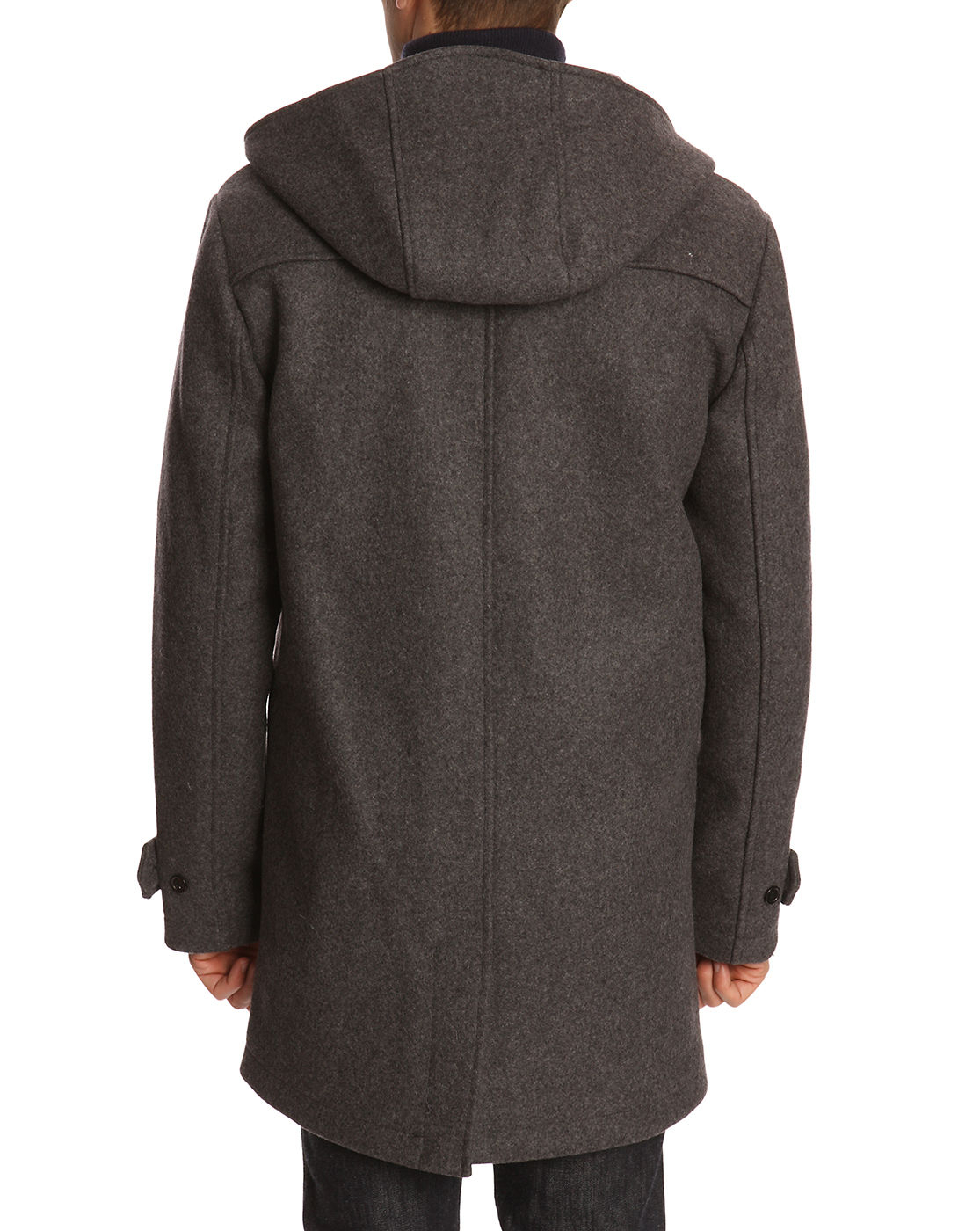 Menlook label Grey Wool Duffle Coat in Gray for Men (grey) Lyst