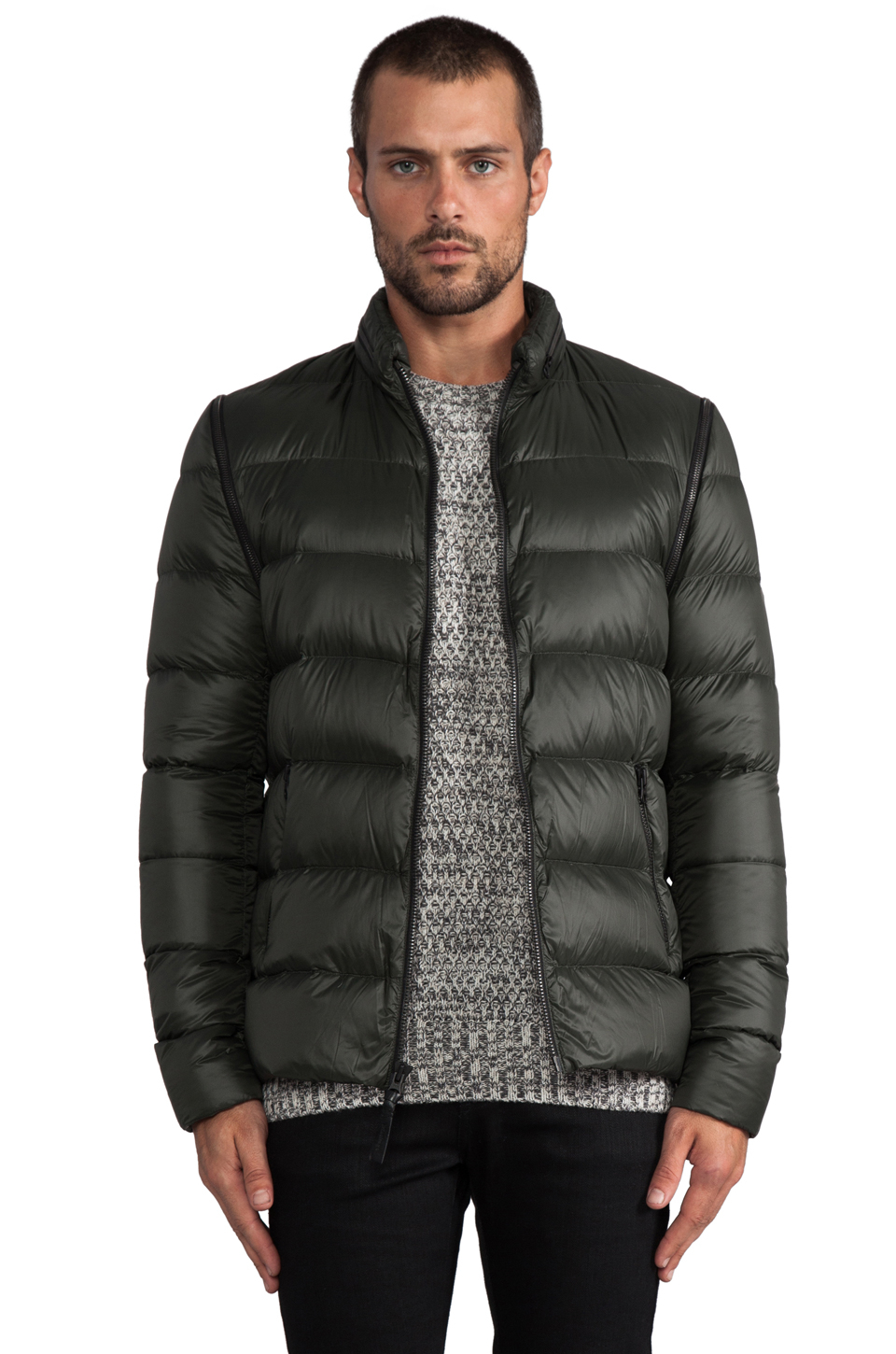 Mackage Lawrence Puffer Jacket in Army in Gray for Men - Lyst