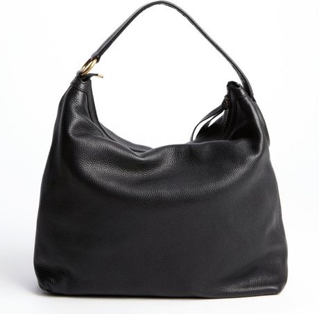 Gucci Black Leather Slouchy Hobo Bag in Black | Lyst
