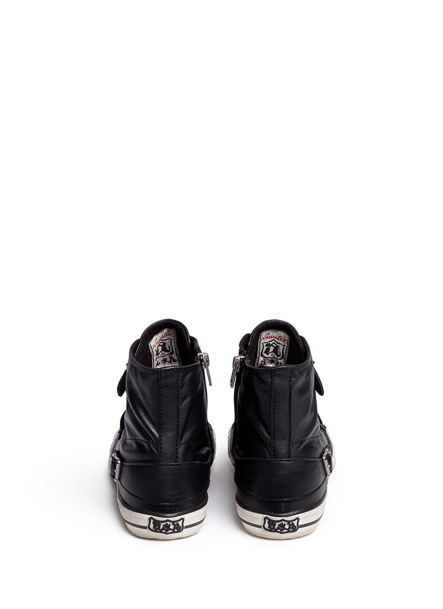 Ash Buckle Top Sneakers in Black | Lyst