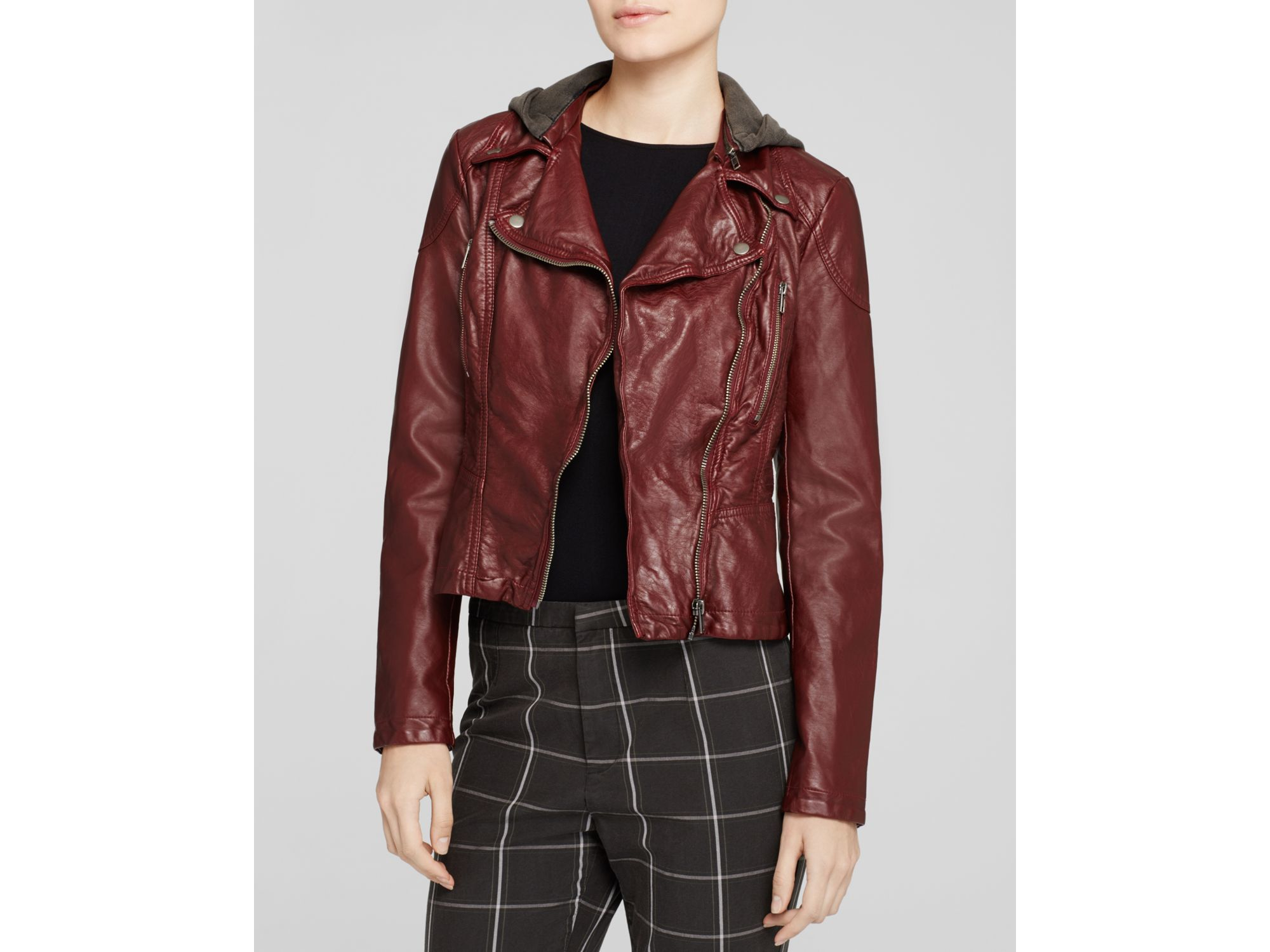 Faux Leather Moto Jacket