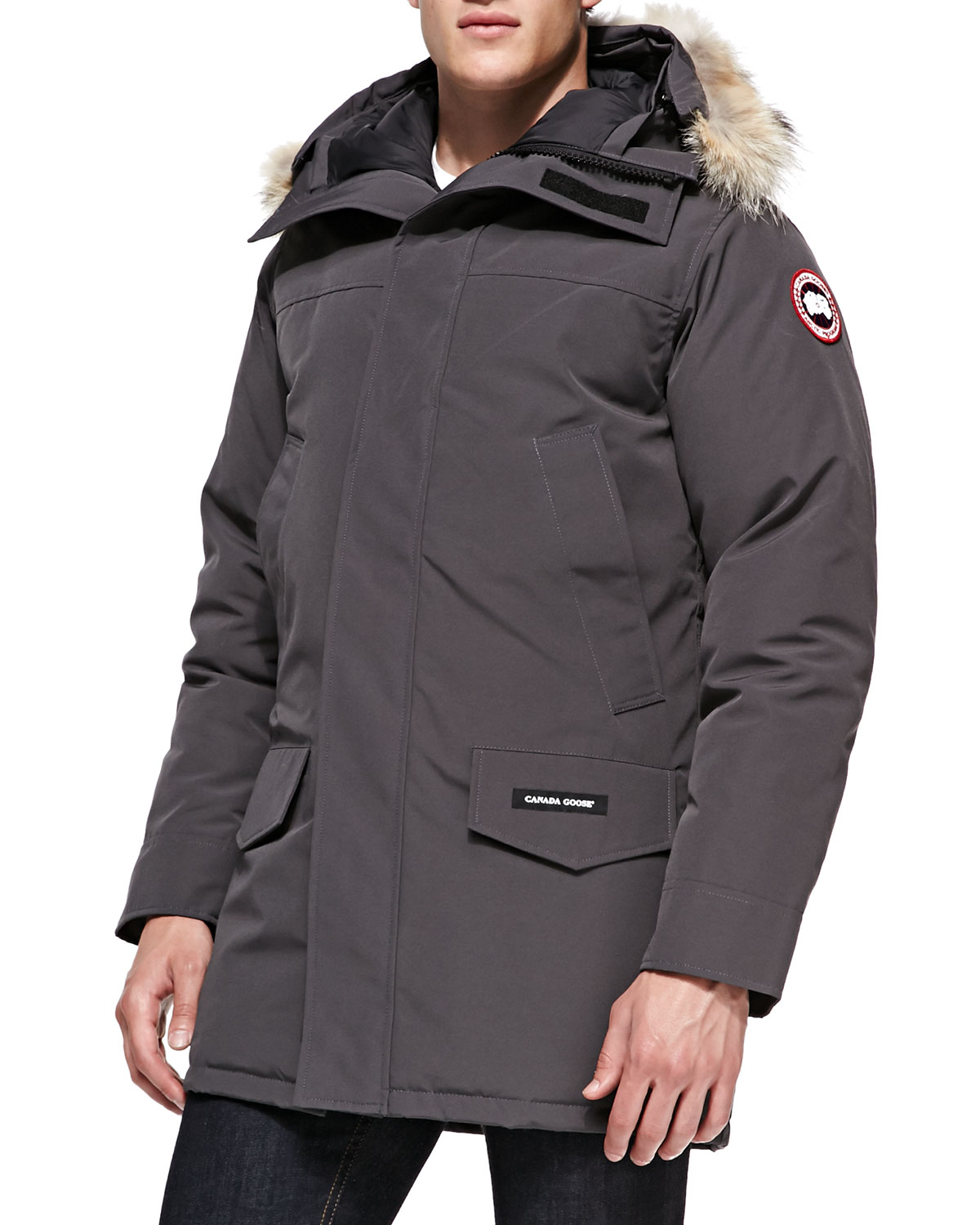 Canada goose Langford Arctictech Parka Jacket with Fur Hood Graphite in ...