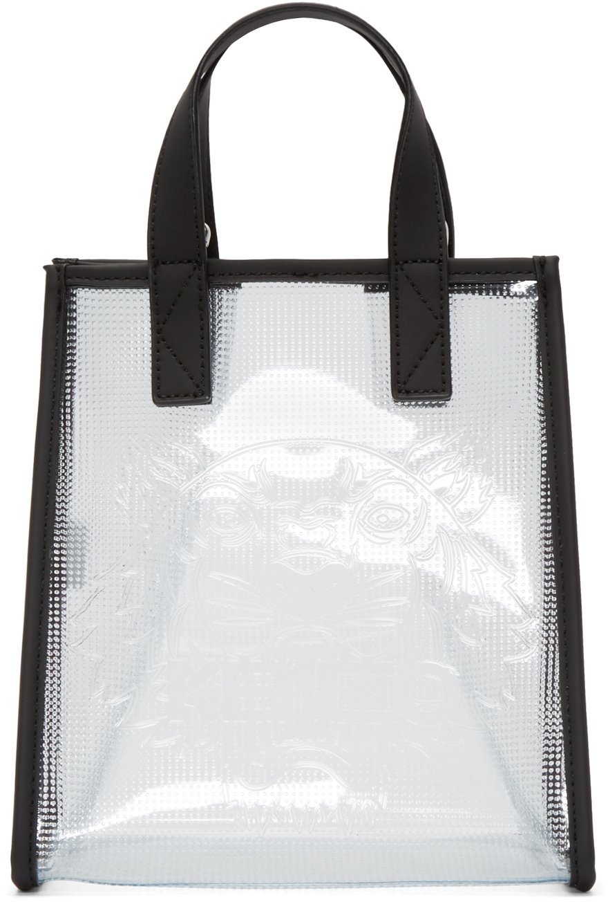 KENZO Leather Clear Vinyl Tiger Tote - Lyst