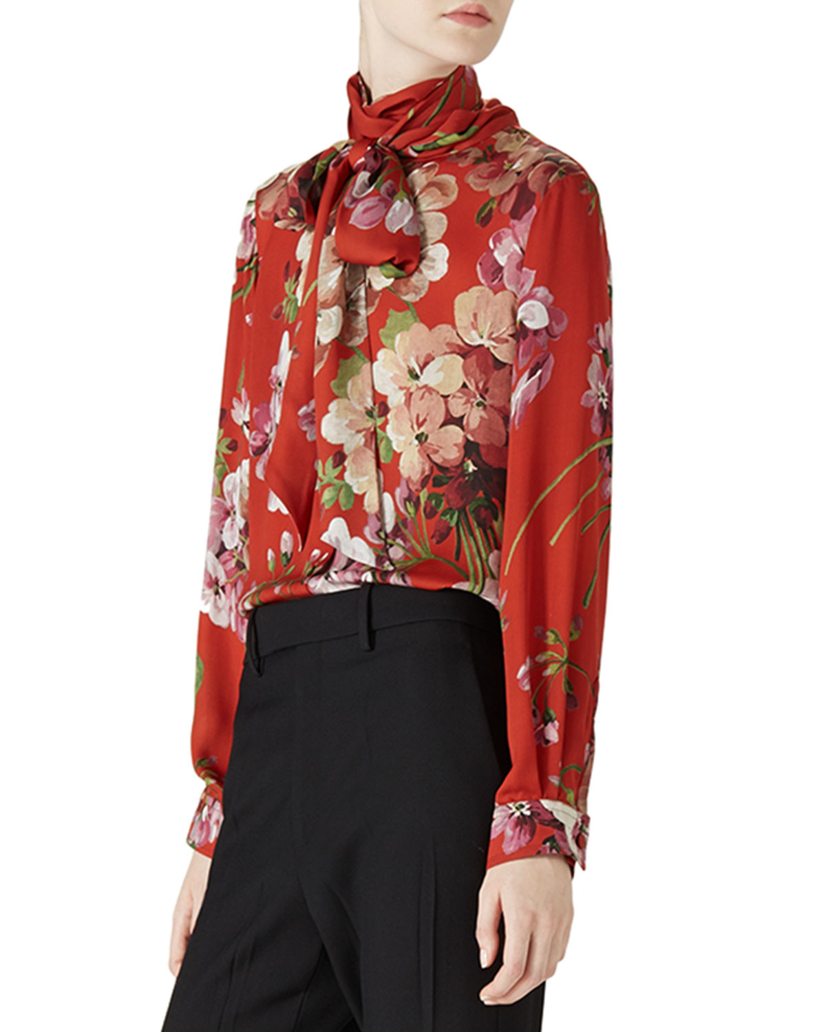 gucci black blouse