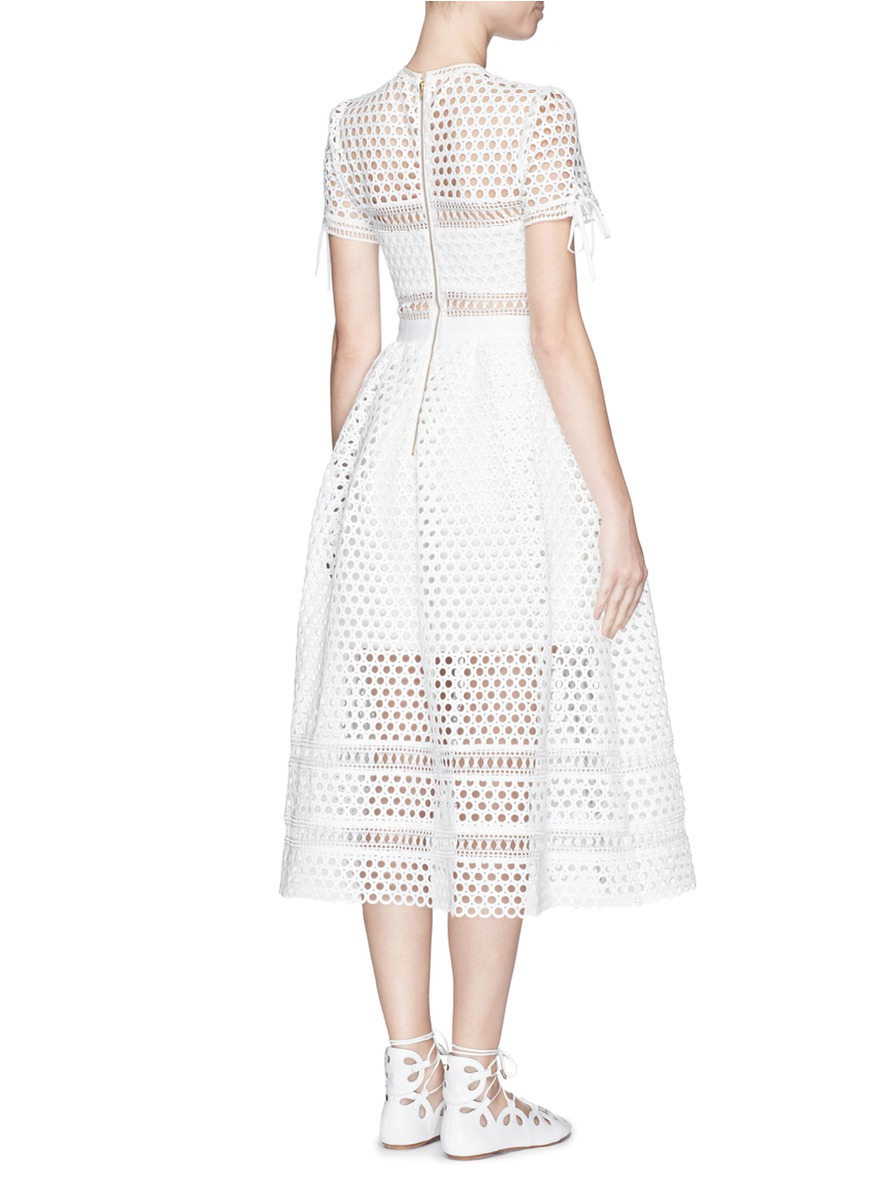 self portrait eyelet dress