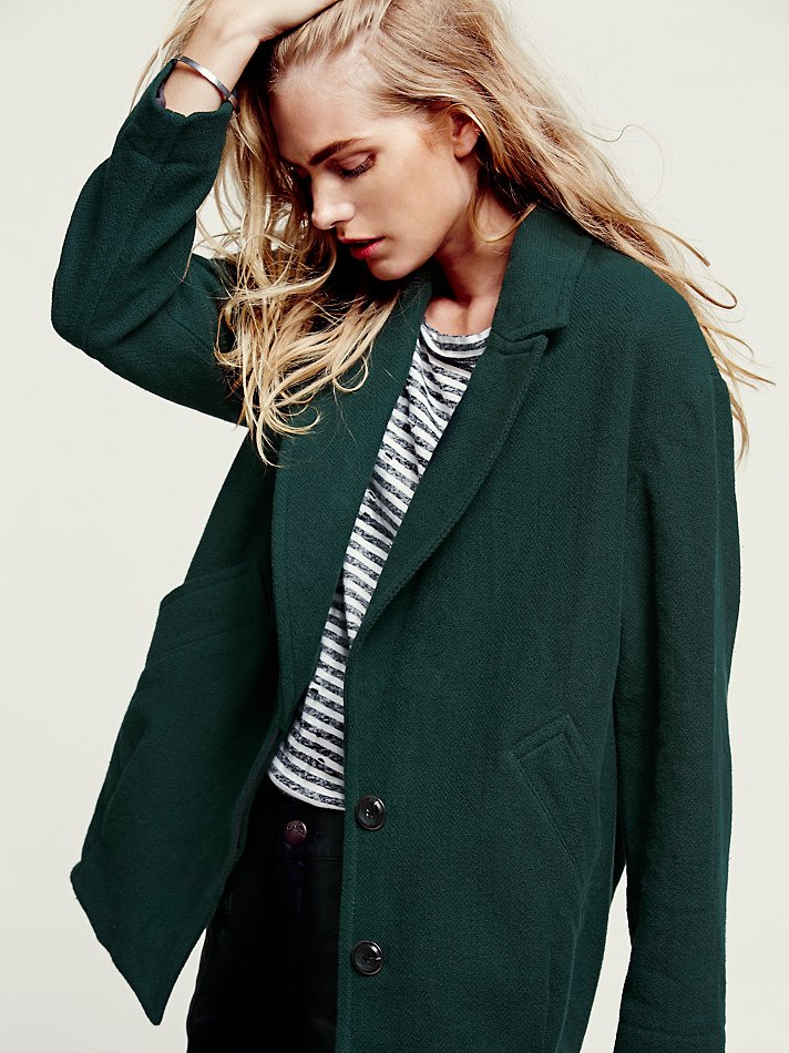 Lyst Free People Womens Slouchy Boyfriend Jacket in Green