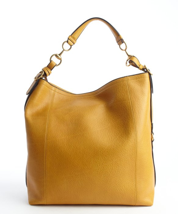 Lyst - Gucci Ochre Leather Large Hobo Bag in Yellow