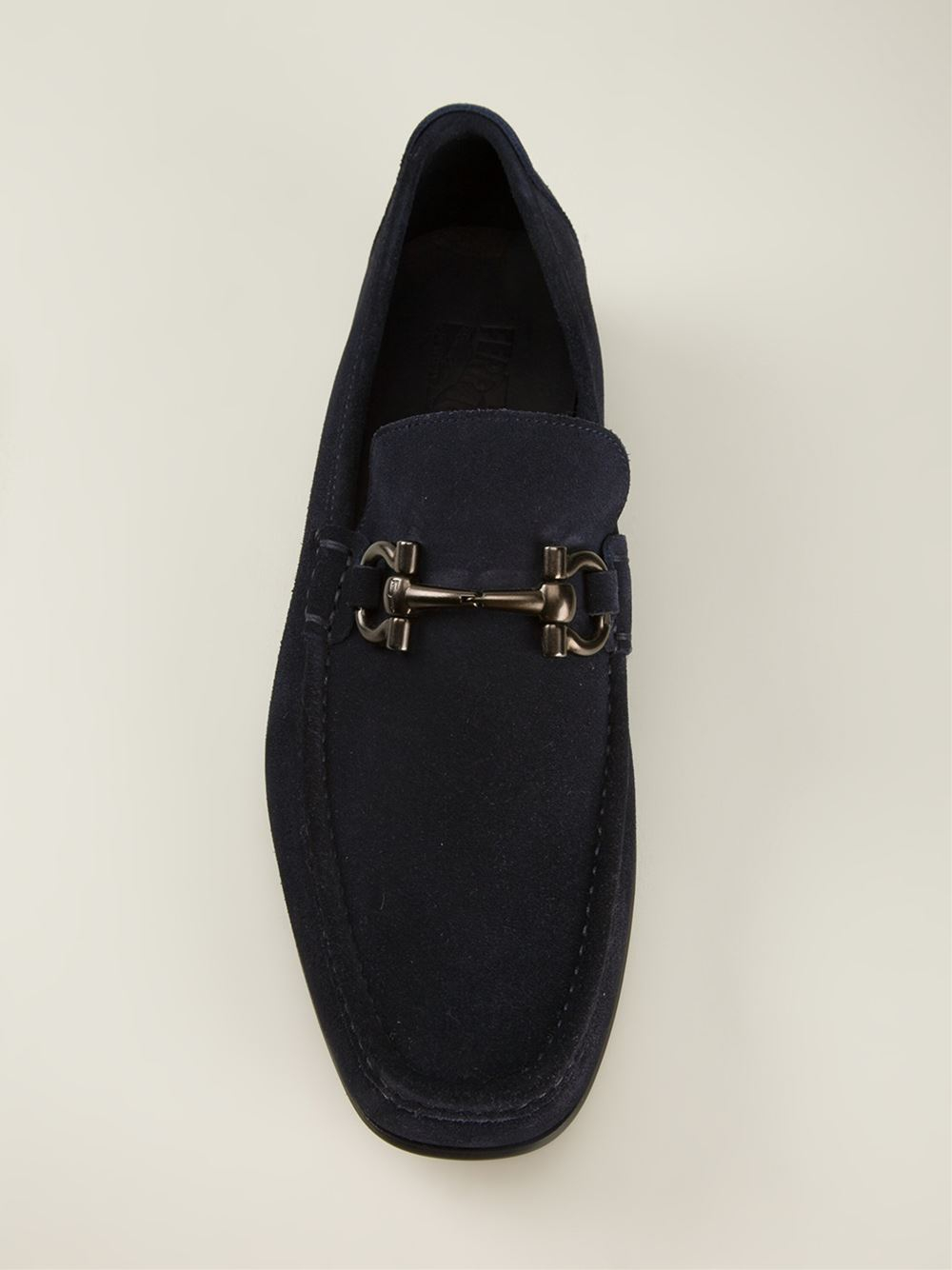 Ferragamo Suede Loafers in Blue for Men | Lyst