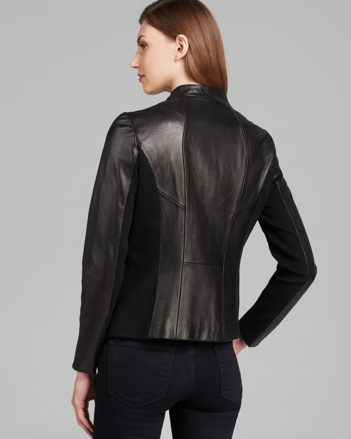 Elie Tahari Lamb Leather Jacket Online Sale, UP TO 68% OFF