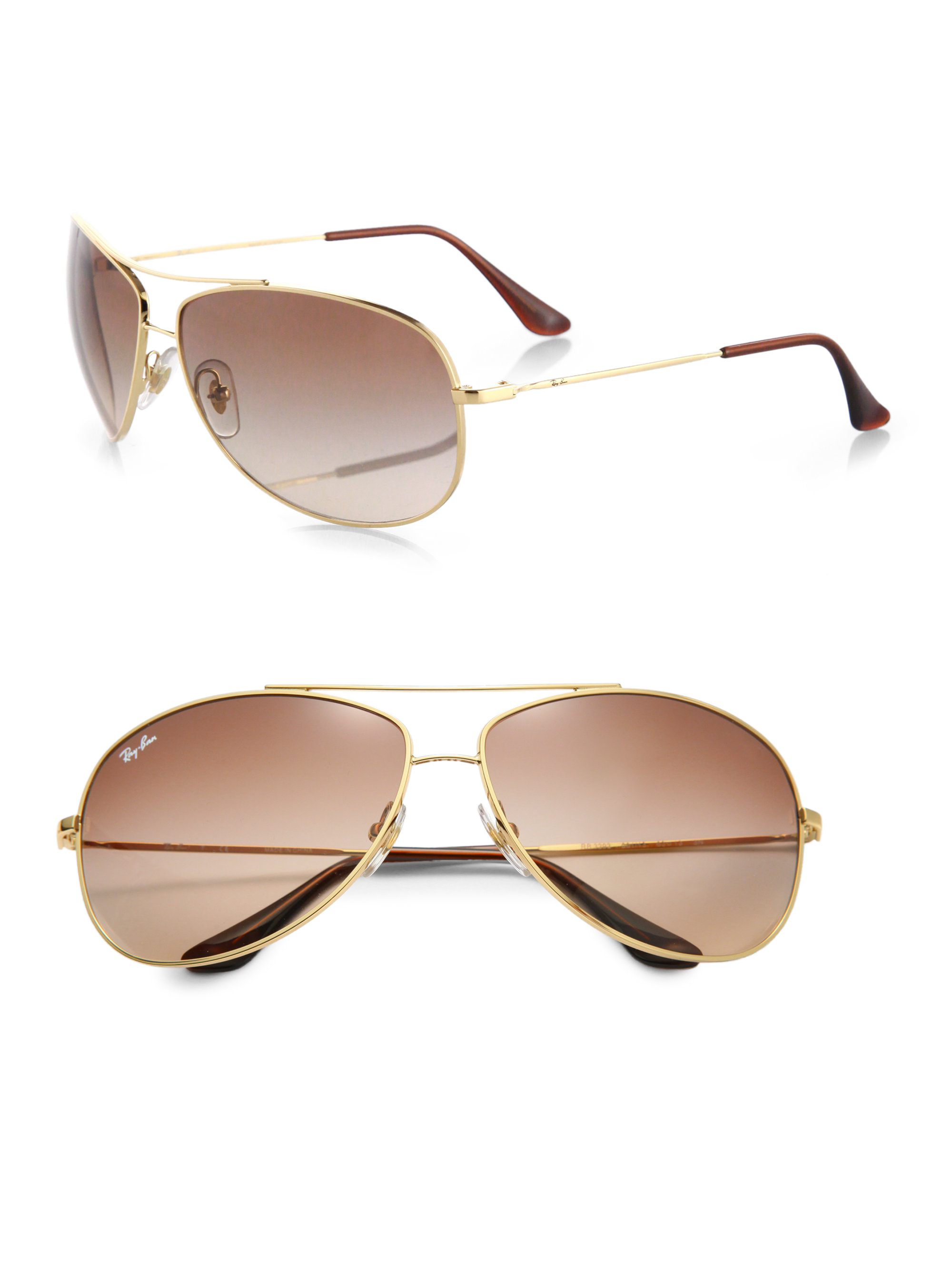 Ray-Ban Buble Wrap Aviator Sunglasses in Gold (Metallic) for Men - Lyst