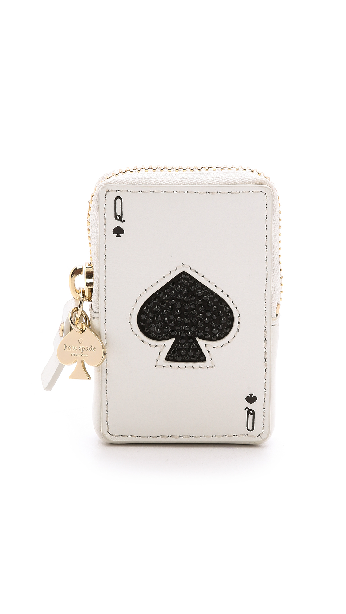 Kate Spade Place Your Bets Playing Card Coin Purse - Queen Of Spades in  White | Lyst