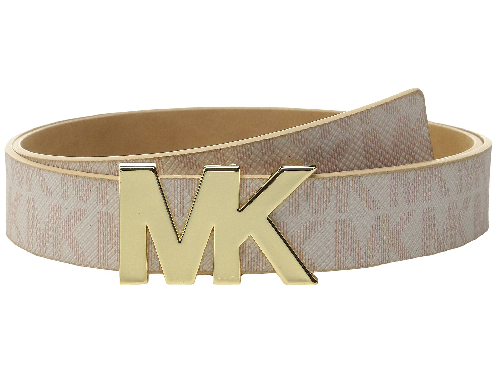 MICHAEL Michael Kors 32mm Logo Pvc Panel On Mk Plaque Buckle Belt - Lyst