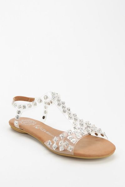 Jeffrey Campbell Pyramid Tstrap Sandal in Transparent (CLEAR) | Lyst