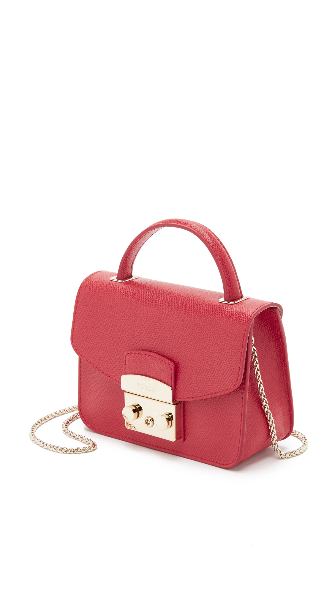 sextant voor de helft plak Furla Metropolis Top Handle Mini Cross Body Bag - Ruby in Red | Lyst