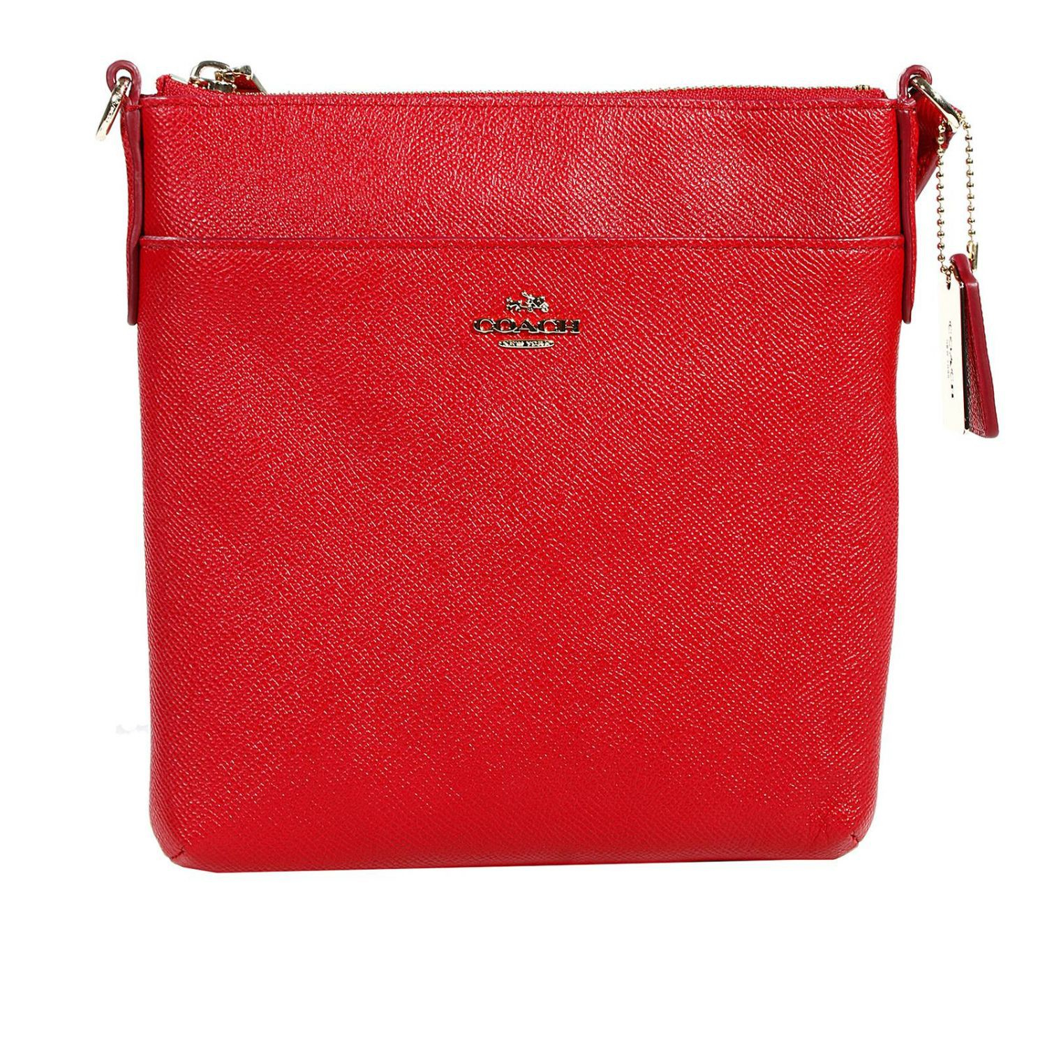 Coach Clutch Bag Swing Pack Crossbody Leather in Red | Lyst
