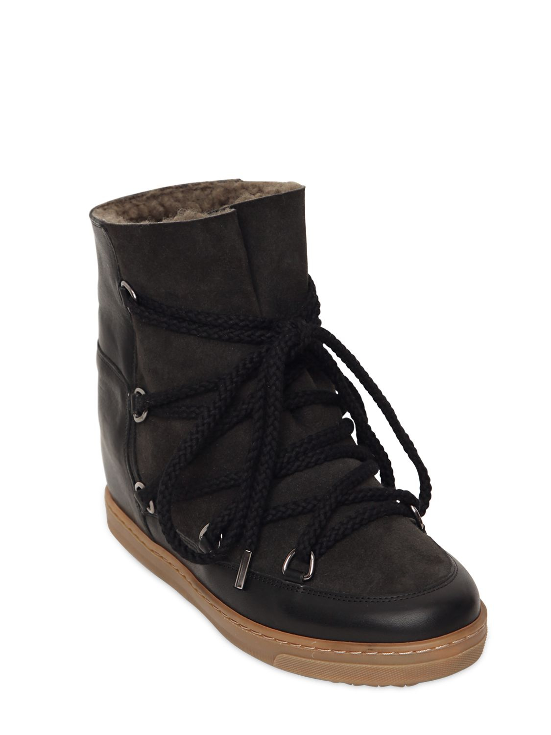 isabel marant nowles shearling boots