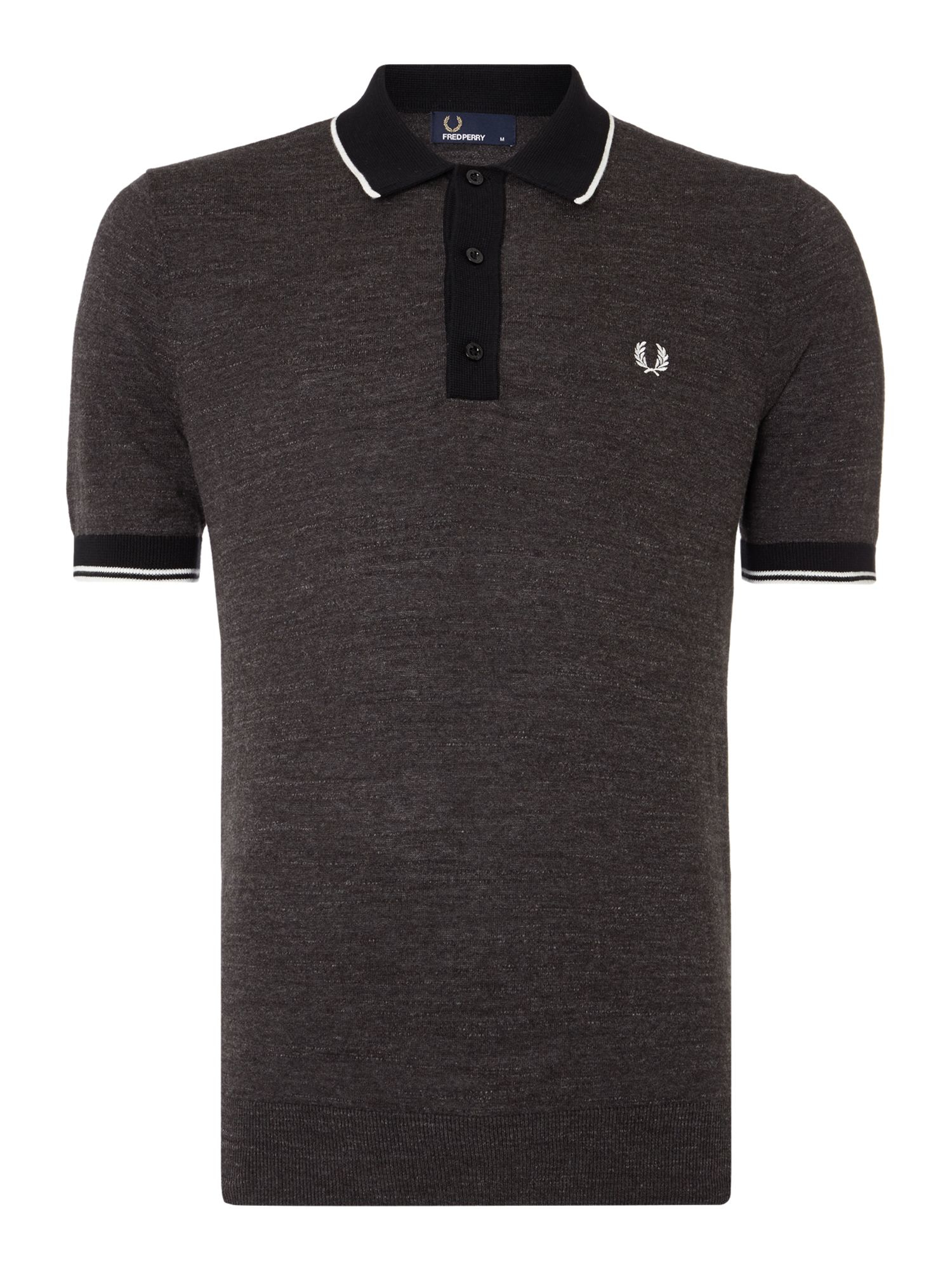 grey knitted polo