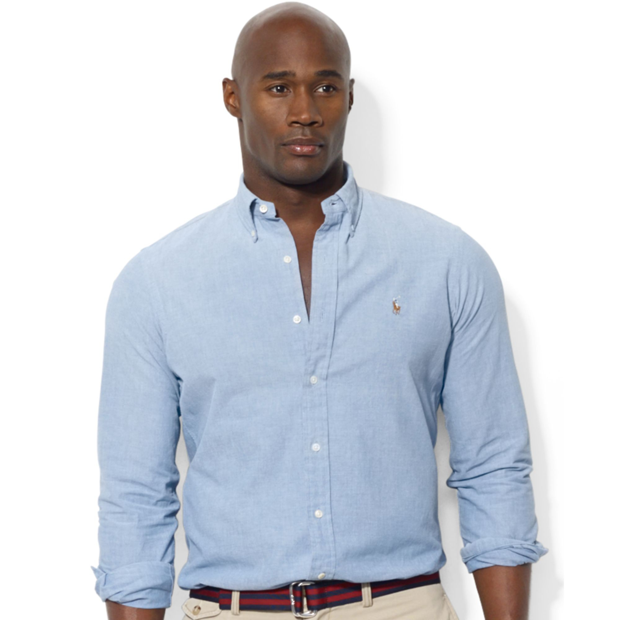 ralph lauren men's chambray shirt