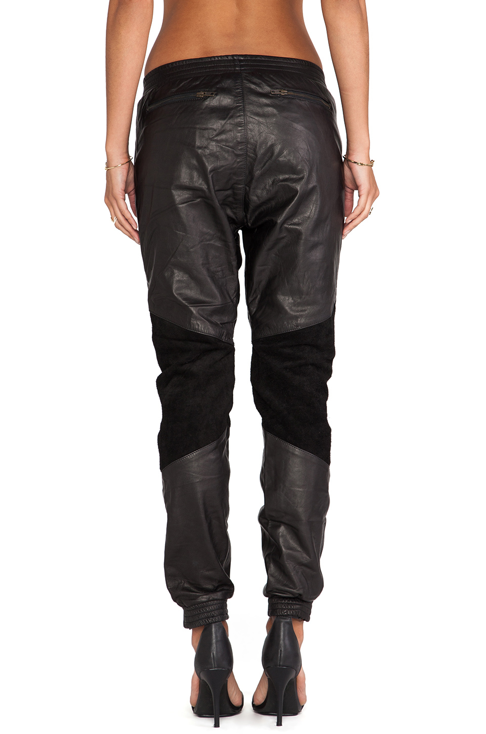 leather trackies