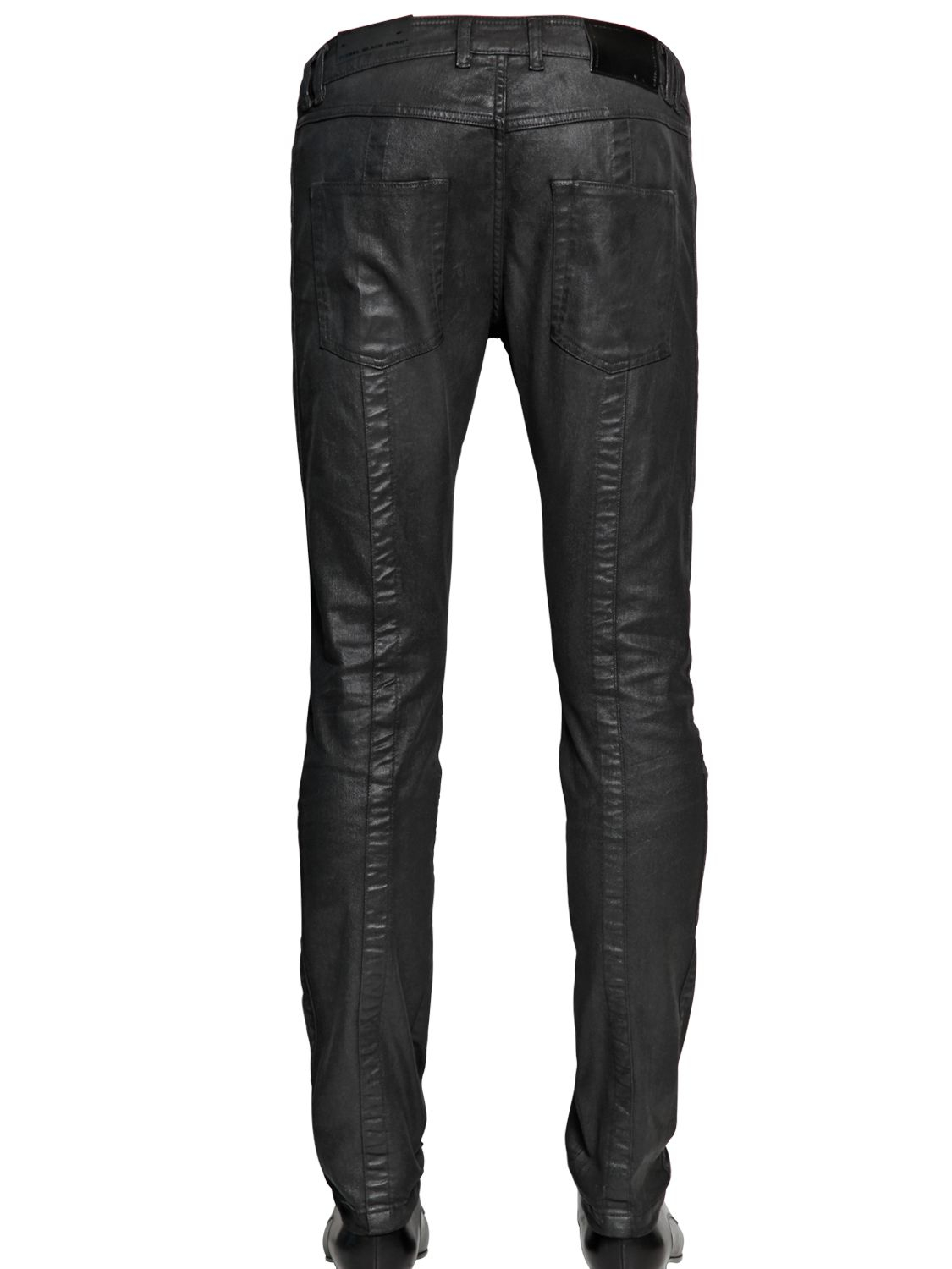 Diesel Black Gold 16.5cm Shiny Coated Stretch Denim Jeans in Black for Men  | Lyst