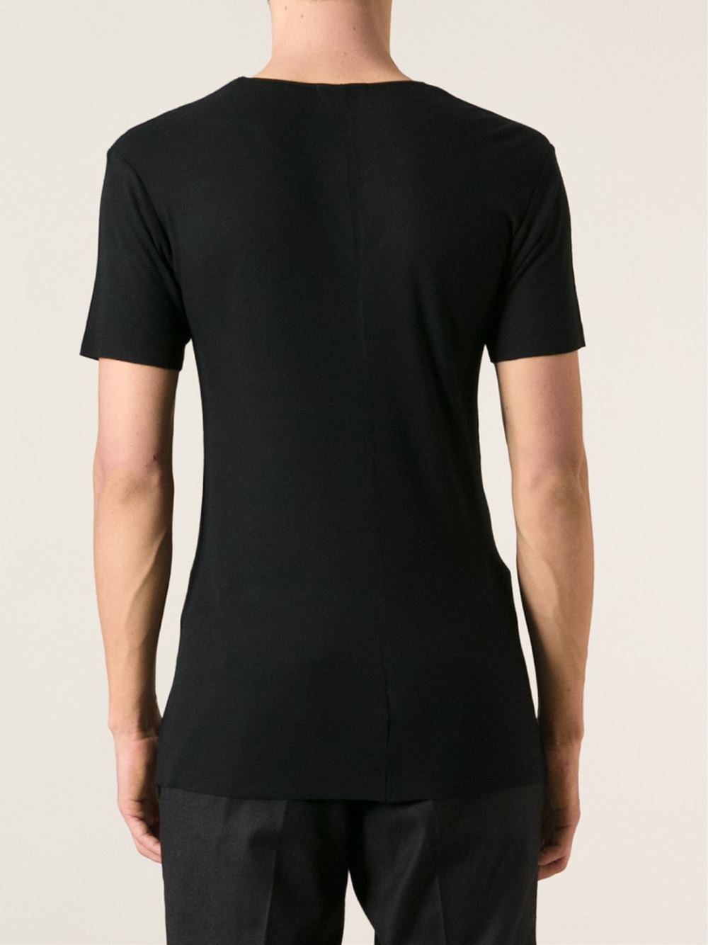 Lyst - Unconditional Ribbed V-neck T-shirt in Black for Men