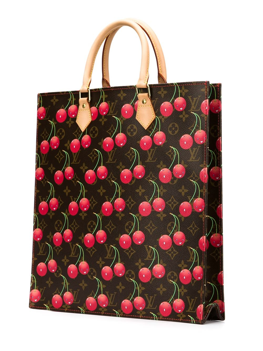 Louis Vuitton Cherry Print Tote in Brown - Lyst