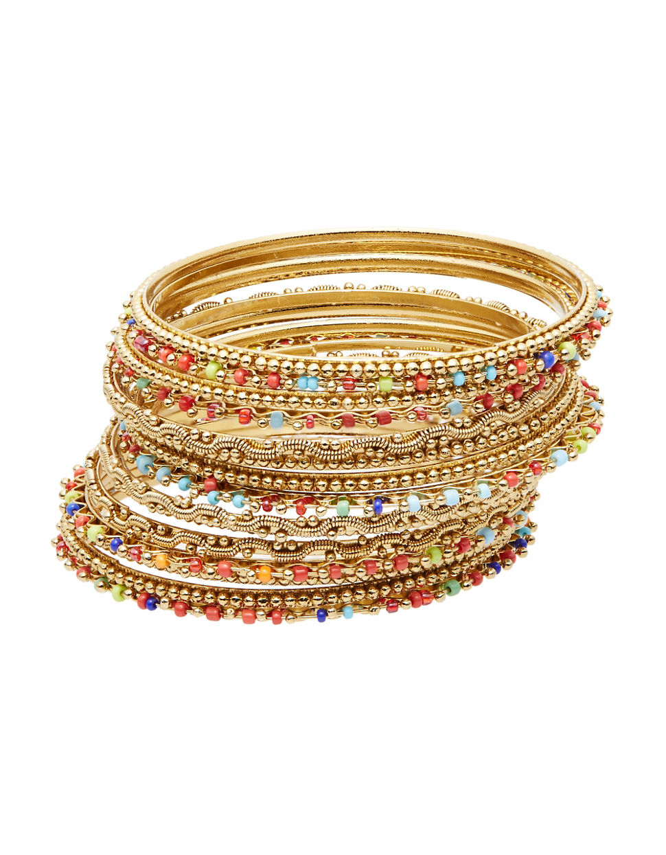 Lyst R J Graziano Beaded Bangle Bracelet Set In Metallic Gallery