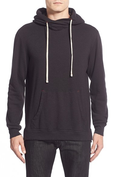 mock neck hoodie mens