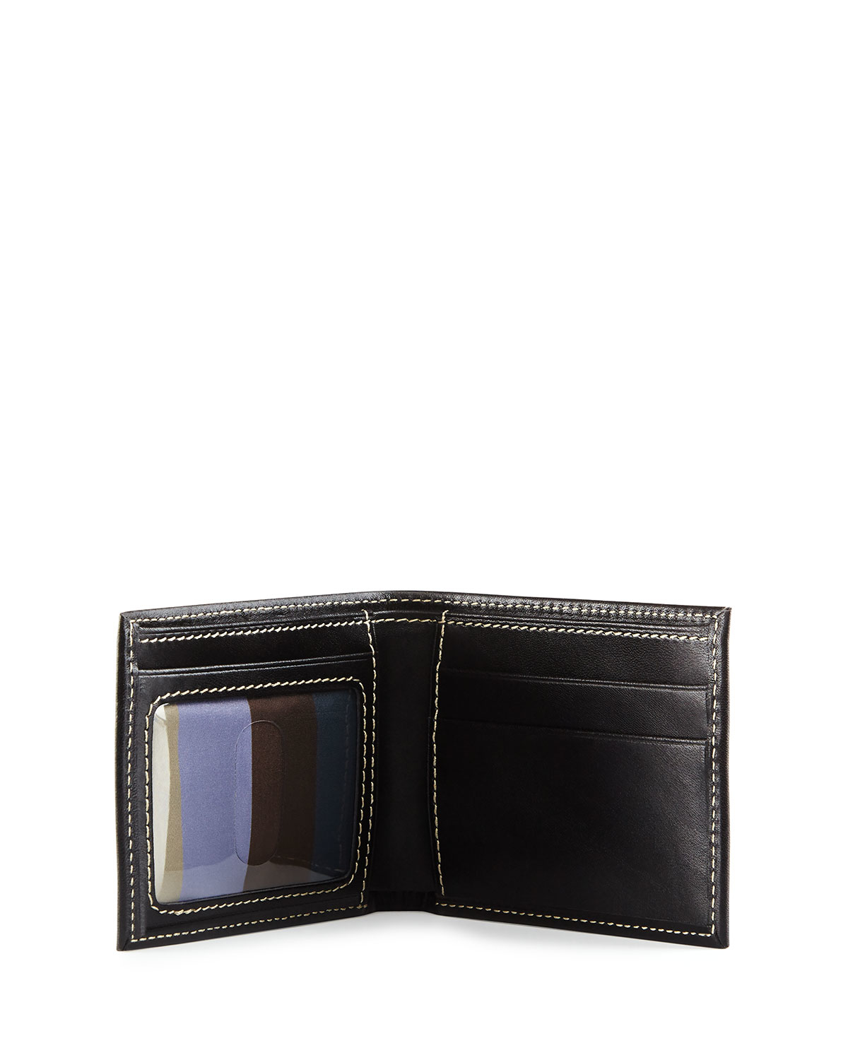 Neiman Marcus Boxed Maze-embossed Leather Bifold Wallet in Black - Lyst