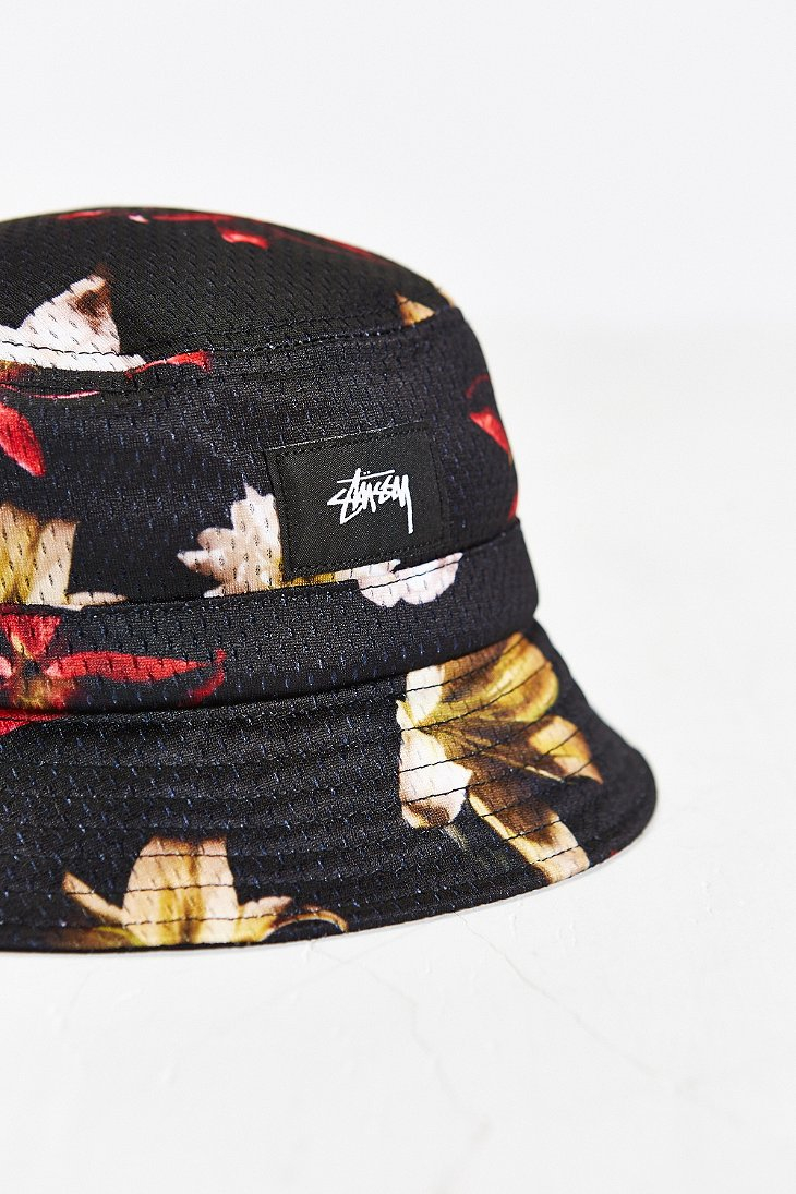 Stussy X Uo Floral Mesh Bucket Hat in 