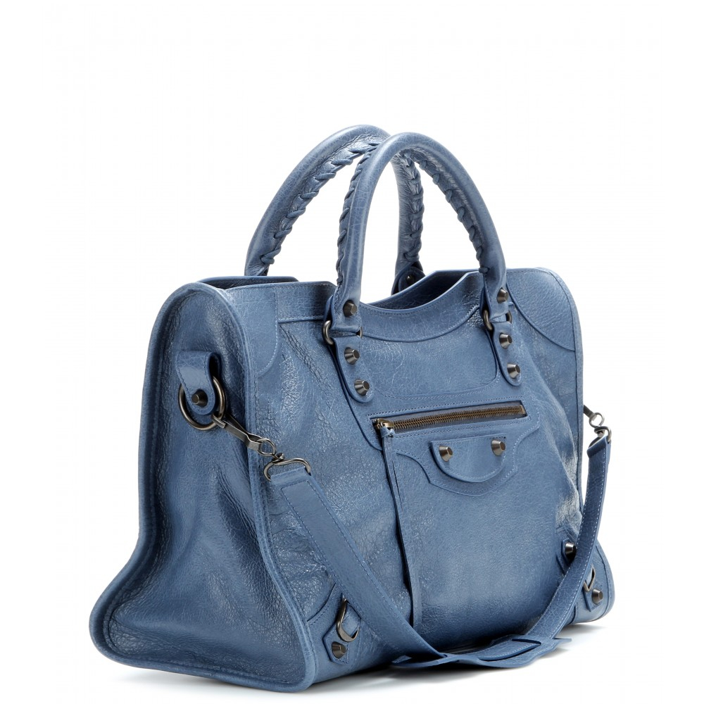 Balenciaga Classic City Leather Tote in Blue - Lyst