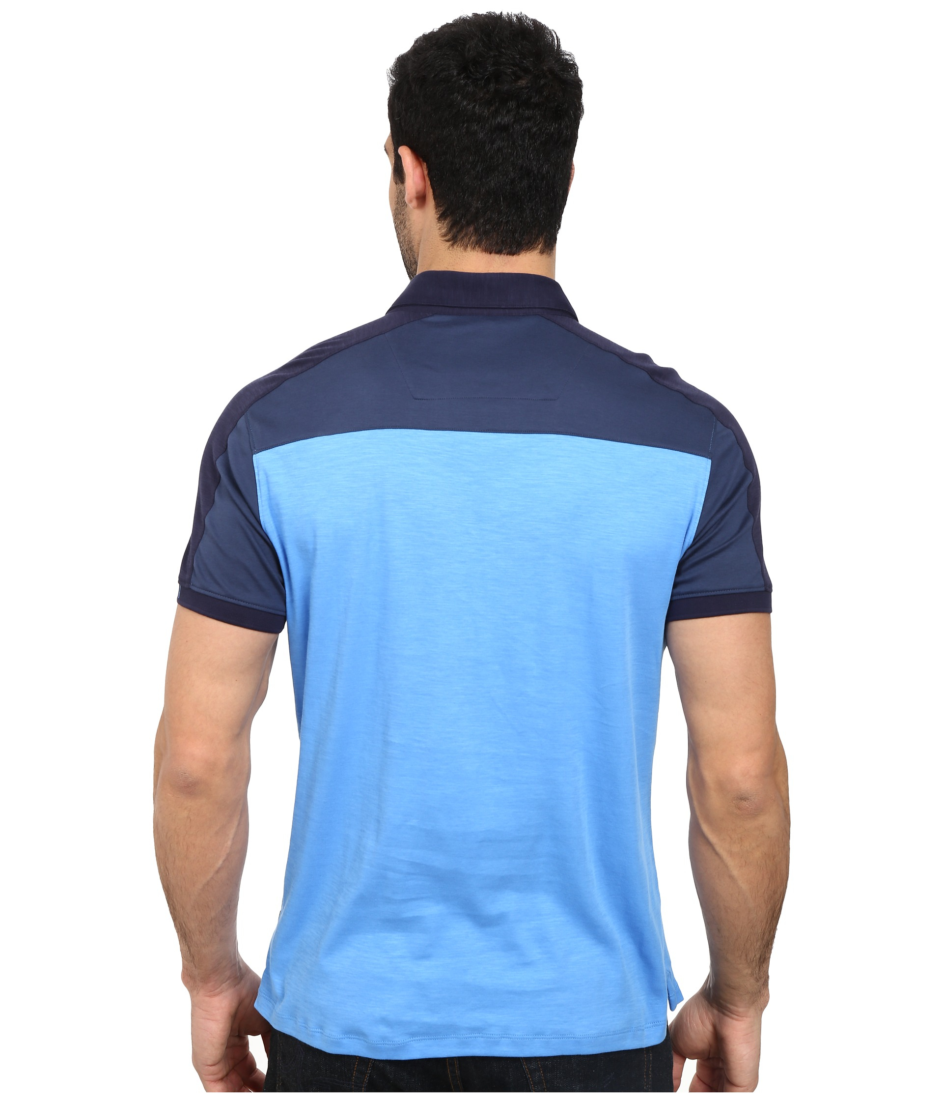 Men for Blocked in Polo Tri Blue Klein | Color Calvin Lyst