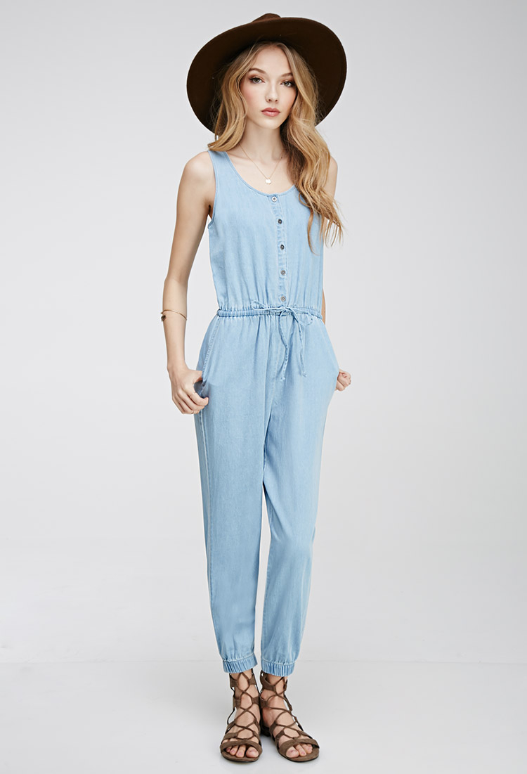 blue jean jumpsuits and rompers for women 2017