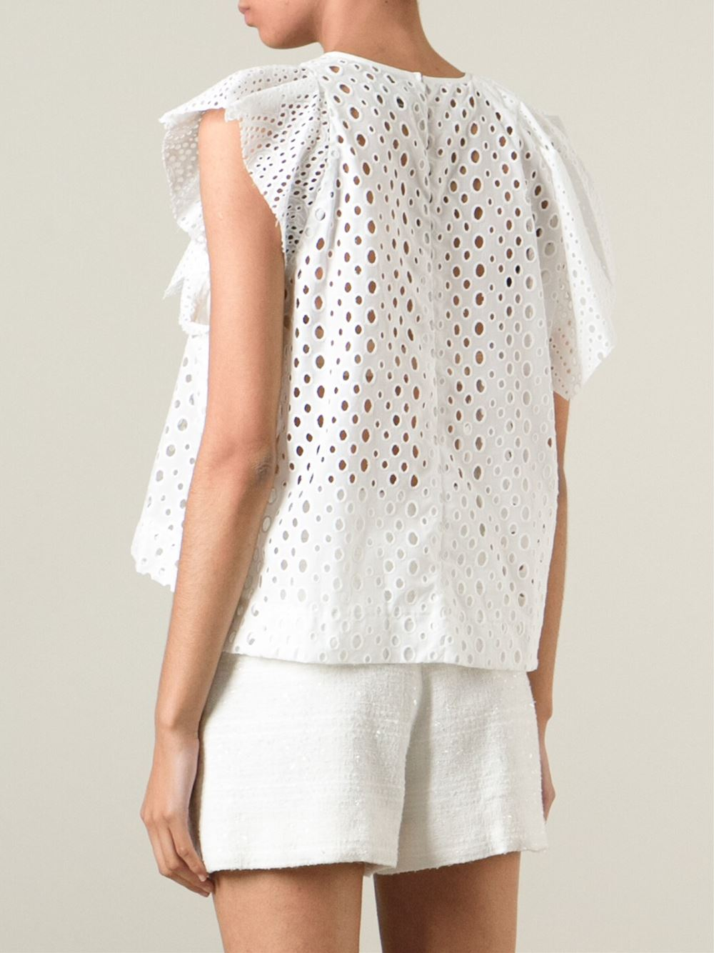 Isabel marant white lace top Buy Isabel Marant Women's White Eyelet-lace Elbow-sleeve Ramie Top. Similar products also available. SALE now on!
