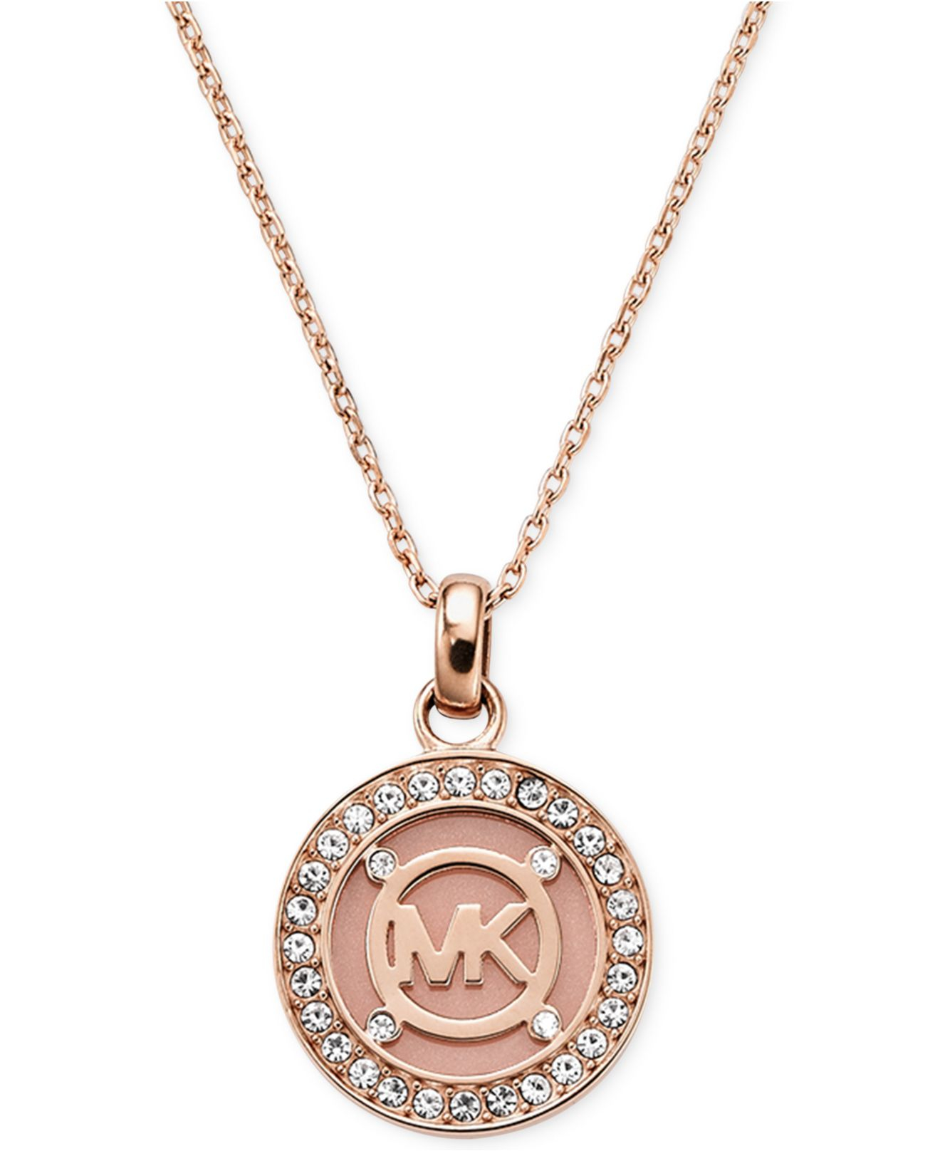 mk necklace rose gold