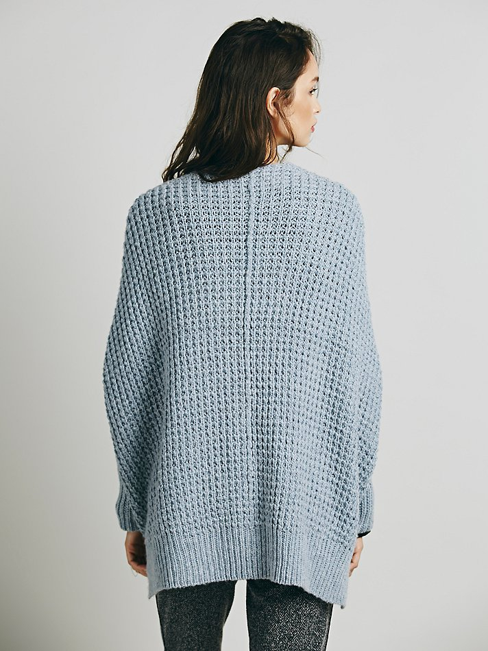 free people blue cardigan
