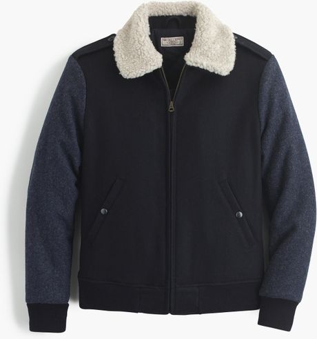 lyst fullscreen sherpa bomber wallace contrast barnes collar wool jacket