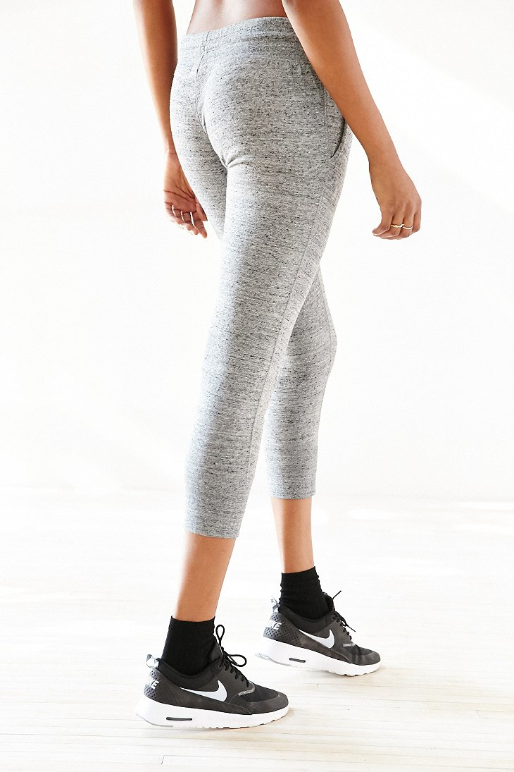 Nike Cotton Gym Vintage Capris in Grey (Gray) - Lyst