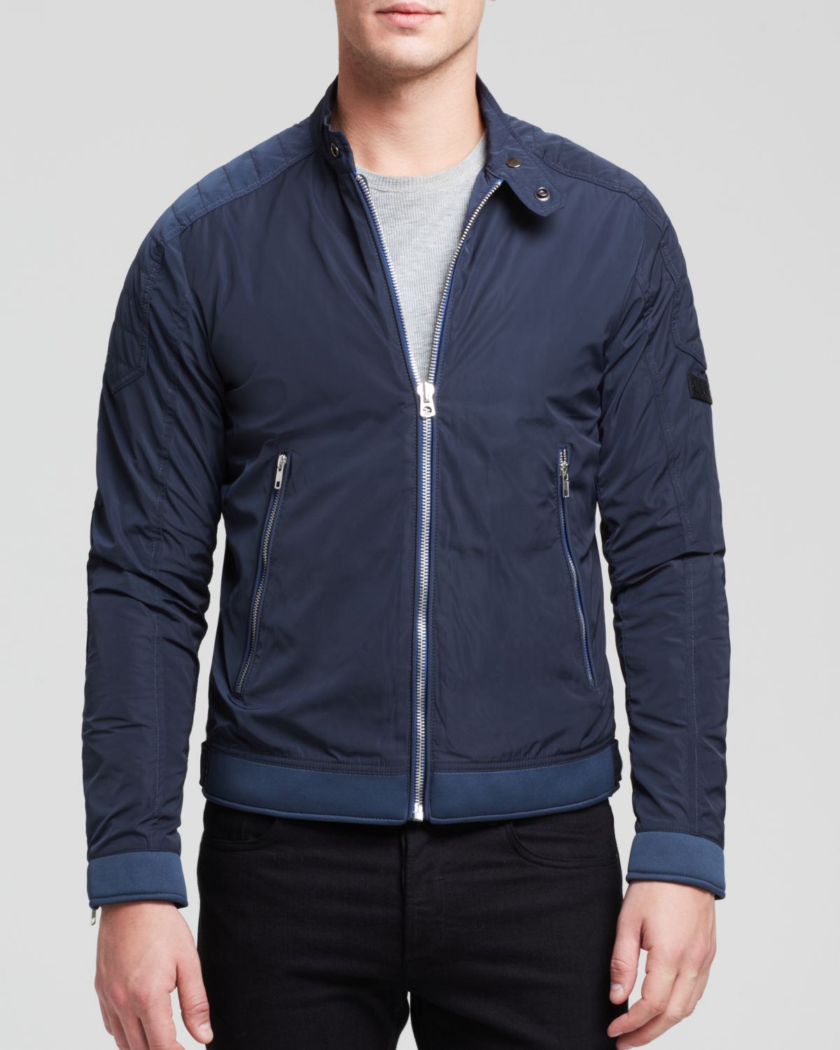 mens white zip up jacket
