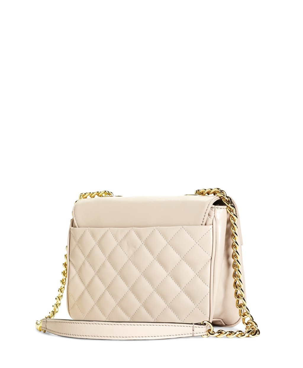 Brooks Brothers Leather Small Quilted Calfskin Crossbody Bag in Ivory (Natural) - Lyst