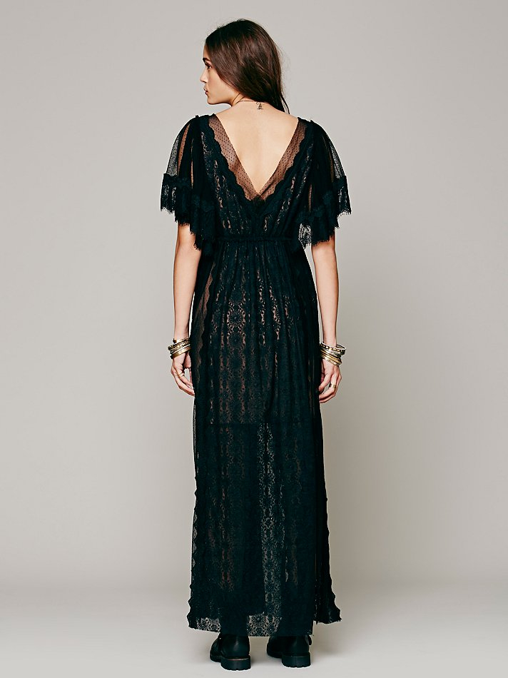 Lyst - Free People Witchy Woman Maxi Dress in Black