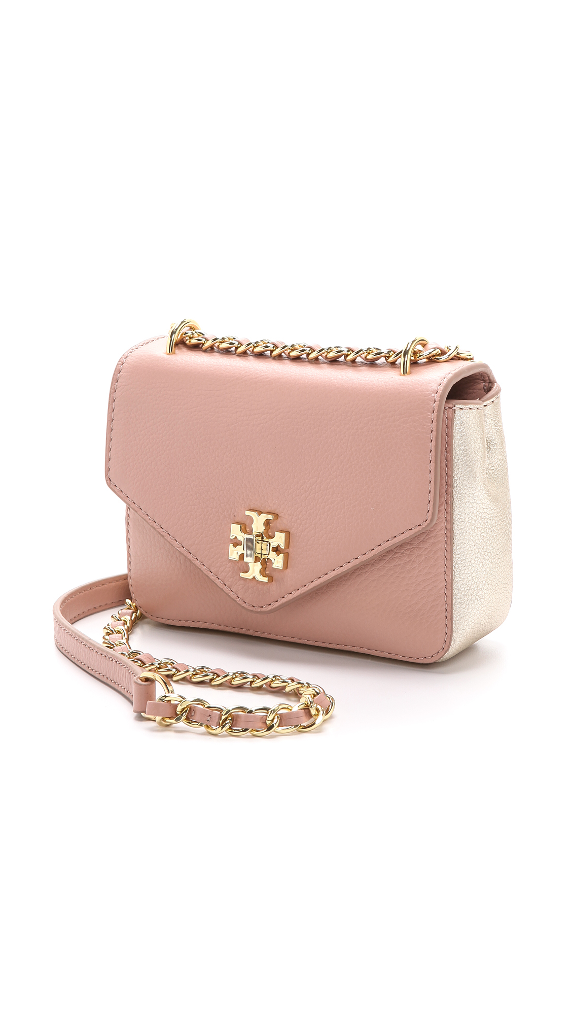 Tory Burch Kira Mini Chain Bag - Indian Rose/Champagne Gold in Pink | Lyst